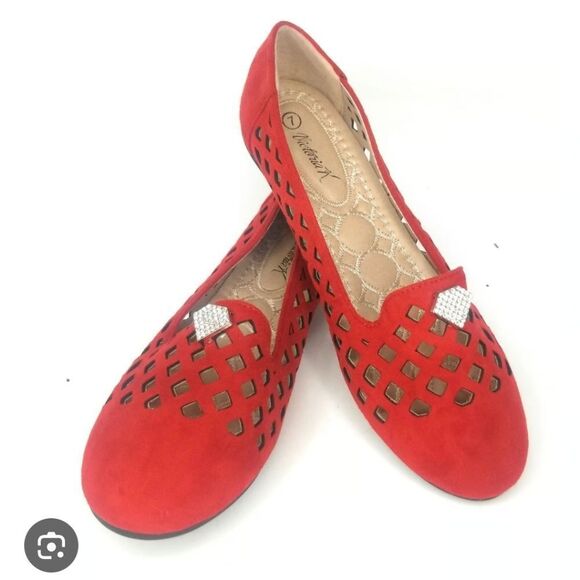 Victoria K Shoes - Victoria K Size 7.5 Red Flats - New